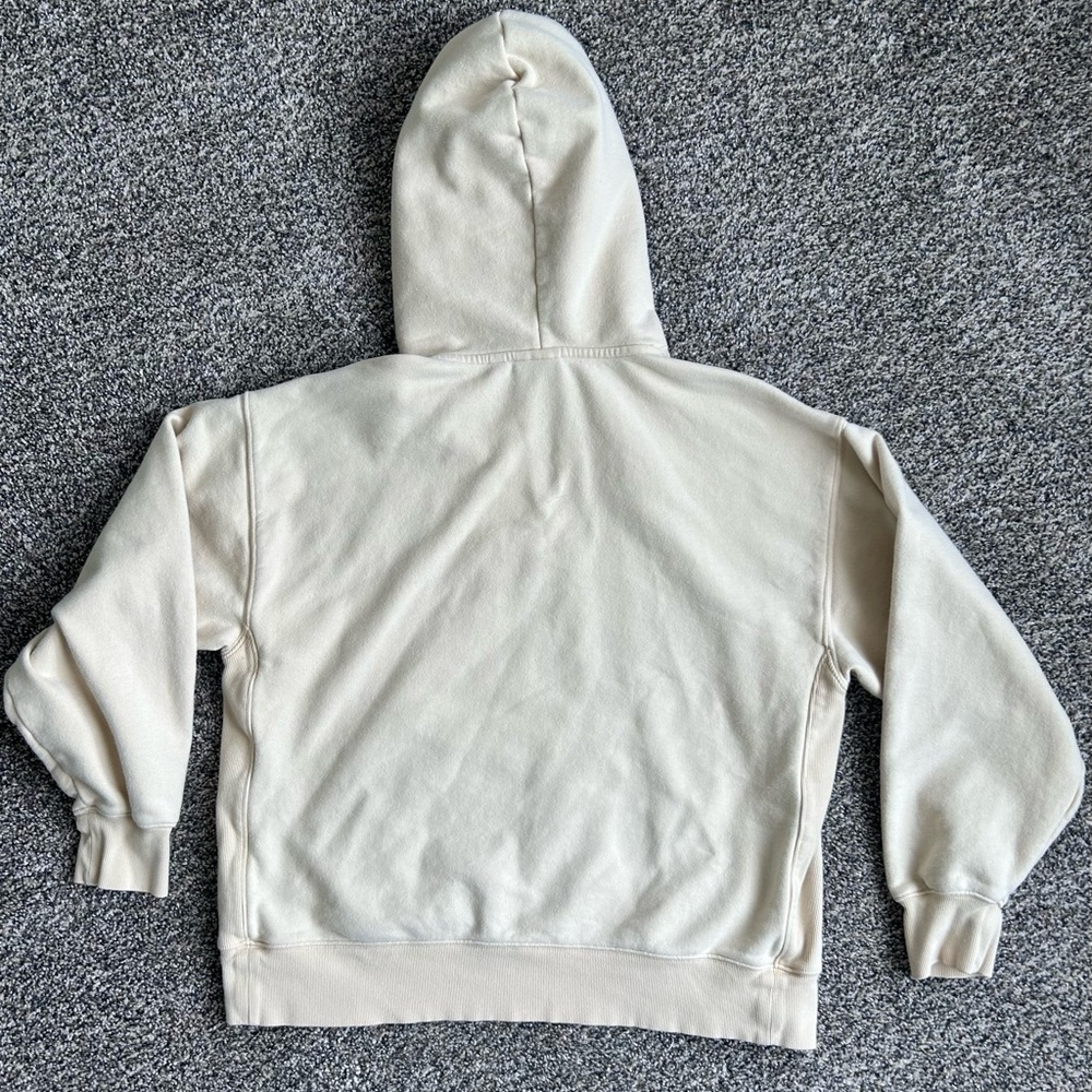 TNA Sweatfleece Boyfriend Fit Hoodie Cream Size S - Picture 5 of 5